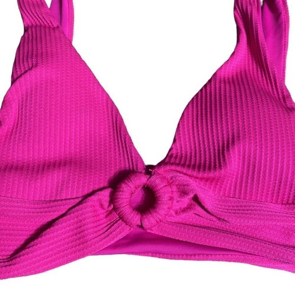 L space fisher bikini top bougainvillea medium new textured O ring - Picture 5 of 9